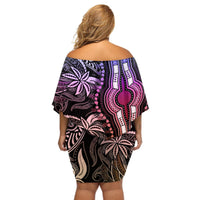 Polynesia Dashiki Off Shoulder Short Dress Polynesia and Africa Traditional Special Together Pastel LT9 - Polynesian Pride