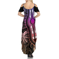 Polynesia Dashiki Summer Maxi Dress Polynesia and Africa Traditional Special Together Pastel LT9 - Polynesian Pride