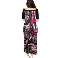 Polynesia Dashiki Family Matching Puletasi Dress and Hawaiian Shirt Polynesia and Africa Traditional Special Together Pink LT9 - Polynesian Pride