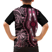 Polynesia Dashiki Family Matching Summer Maxi Dress and Hawaiian Shirt Polynesia and Africa Traditional Special Together Pink LT9 - Polynesian Pride