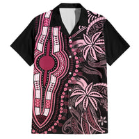 Polynesia Dashiki Hawaiian Shirt Polynesia and Africa Traditional Special Together Pink LT9 Pink - Polynesian Pride