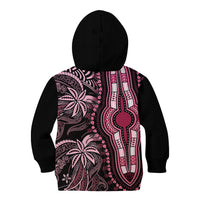 Polynesia Dashiki Kid Hoodie Polynesia and Africa Traditional Special Together Pink LT9 - Polynesian Pride