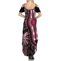 Polynesia Dashiki Summer Maxi Dress Polynesia and Africa Traditional Special Together Pink LT9 - Polynesian Pride