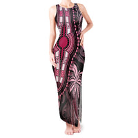 Polynesia Dashiki Tank Maxi Dress Polynesia and Africa Traditional Special Together Pink LT9 Women Pink - Polynesian Pride