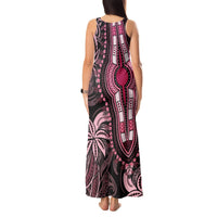 Polynesia Dashiki Tank Maxi Dress Polynesia and Africa Traditional Special Together Pink LT9 - Polynesian Pride
