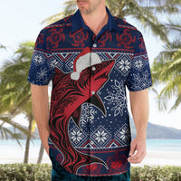 Samoa Manuia Le Kirisimasi Hawaiian Shirt Samoan Fishing Tribal Pattern Christmas Vibe LT9 - Polynesian Pride