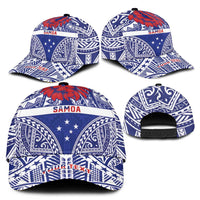 Personalised Toa Samoa Rugby Spirit Classic Cap Blue Samoan Tribal Pattern LT9 - Polynesian Pride