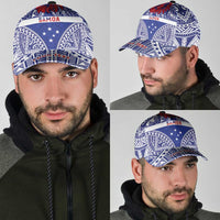 Personalised Toa Samoa Rugby Spirit Classic Cap Blue Samoan Tribal Pattern LT9 - Polynesian Pride