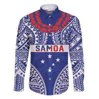 Personalised Toa Samoa Rugby Spirit Family Matching Mermaid Dress and Hawaiian Shirt Blue Samoan Tribal Pattern - Polynesian Pride