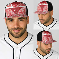 Personalised Toa Samoa Rugby Spirit Baseball Net Cap Red Samoan Tribal Pattern LT9 - Polynesian Pride