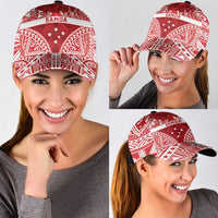Personalised Toa Samoa Rugby Spirit Classic Cap Red Samoan Tribal Pattern LT9 - Polynesian Pride