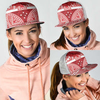 Personalised Toa Samoa Rugby Spirit Mesh Trucker Cap Red Samoan Tribal Pattern LT9 - Polynesian Pride