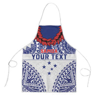 Personalised Toa Samoa Rugby Spirit Apron White Samoan Tribal Pattern LT9 White - Polynesian Pride