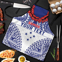 Personalised Toa Samoa Rugby Spirit Apron White Samoan Tribal Pattern LT9 White - Polynesian Pride