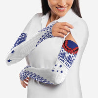 Personalised Toa Samoa Rugby Spirit Arm Sleeves White Samoan Tribal Pattern LT9 - Polynesian Pride