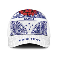 Personalised Toa Samoa Rugby Spirit Baseball Net Cap White Samoan Tribal Pattern LT9 One Size White White - Polynesian Pride