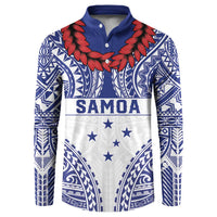 Personalised Toa Samoa Rugby Spirit Button Sweatshirt White Samoan Tribal Pattern - Polynesian Pride