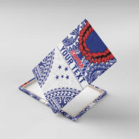 Personalised Toa Samoa Rugby Spirit Canvas Wall Art White Samoan Tribal Pattern LT9 With Frame White - Polynesian Pride
