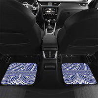 Personalised Toa Samoa Rugby Spirit Car Mats White Samoan Tribal Pattern LT9 Set 2pcs - Back White - Polynesian Pride