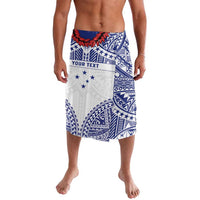 Personalised Toa Samoa Rugby Spirit Lavalava White Samoan Tribal Pattern - Polynesian Pride