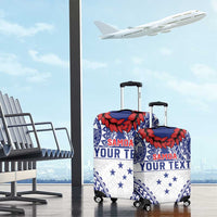 Personalised Toa Samoa Rugby Spirit Luggage Cover White Samoan Tribal Pattern - Polynesian Pride