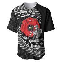 ANZAC Day Aotearoa Silver Fern Maori Personalised Baseball Jersey