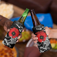 ANZAC Day Aotearoa Silver Fern Maori Personalised 4 in 1 Can Cooler Tumbler LT9 - Polynesian Pride