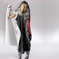 ANZAC Day Aotearoa Silver Fern Maori Personalised Hooded Blanket LT9 - Polynesian Pride