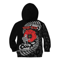 ANZAC Day Aotearoa Silver Fern Maori Personalised Kid Hoodie