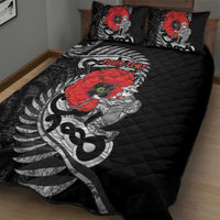 ANZAC Day Aotearoa Silver Fern Maori Personalised Quilt Bed Set LT9 - Polynesian Pride