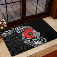 ANZAC Day Aotearoa Silver Fern Maori Personalised Rubber Doormat LT9 - Polynesian Pride