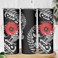 ANZAC Day Aotearoa Silver Fern Maori Personalised Skinny Tumbler