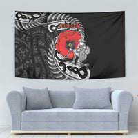 ANZAC Day Aotearoa Silver Fern Maori Personalised Tapestry