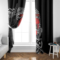 ANZAC Day Aotearoa Silver Fern Maori Personalised Window Curtain LT9 - Polynesian Pride