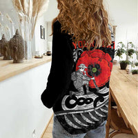 ANZAC Day Aotearoa Silver Fern Maori Personalised Women Casual Shirt