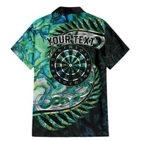 New Zealand Darts Personalised Family Matching Mermaid Dress and Hawaiian Shirt Aotearoa Silver Fern Green Papua Shell Spirit
