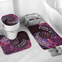 New Zealand Darts Personalised Bathroom Set Aotearoa Silver Fern Pink Papua Shell Spirit - Polynesian Pride