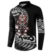 New Zealand Indigenous-Maori Rugby Custom Button Sweatshirt