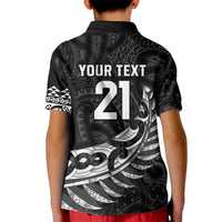 New Zealand Indigenous-Maori Rugby Custom Kid Polo Shirt