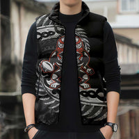 New Zealand Indigenous-Maori Rugby Custom Sleeveless Puffer Jacket - Polynesian Pride