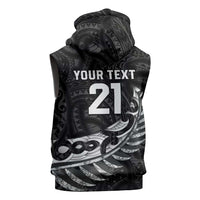 New Zealand Indigenous-Maori Rugby Custom Sleeveless Zip Hoodie LT9 - Polynesian Pride