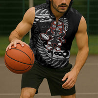 New Zealand Indigenous-Maori Rugby Custom Sleeveless Zip Hoodie LT9 - Polynesian Pride