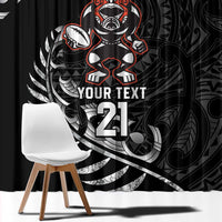 New Zealand Indigenous-Maori Rugby Custom Window Curtain