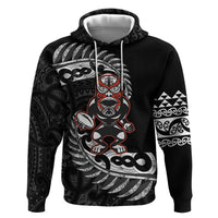 New Zealand Indigenous-Maori Rugby Custom Zip Hoodie
