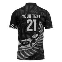 New Zealand Indigenous-Maori Rugby Custom Zipper Polo Shirt - Polynesian Pride