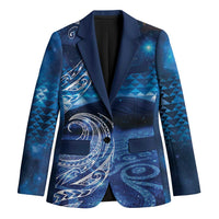 New Zealand Matariki Blazer Taniko Aramoana With Koru Galaxy Sky Night - Polynesian Pride
