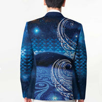 New Zealand Matariki Blazer Taniko Aramoana With Koru Galaxy Sky Night - Polynesian Pride