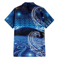 New Zealand Matariki Family Matching Tank Maxi Dress and Hawaiian Shirt Taniko Aramoana With Koru Galaxy Sky Night