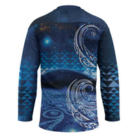 New Zealand Matariki Hockey Jersey Taniko Aramoana With Koru Galaxy Sky Night - Polynesian Pride
