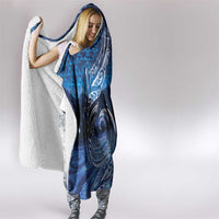 New Zealand Matariki Hooded Blanket Taniko Aramoana With Koru Galaxy Sky Night